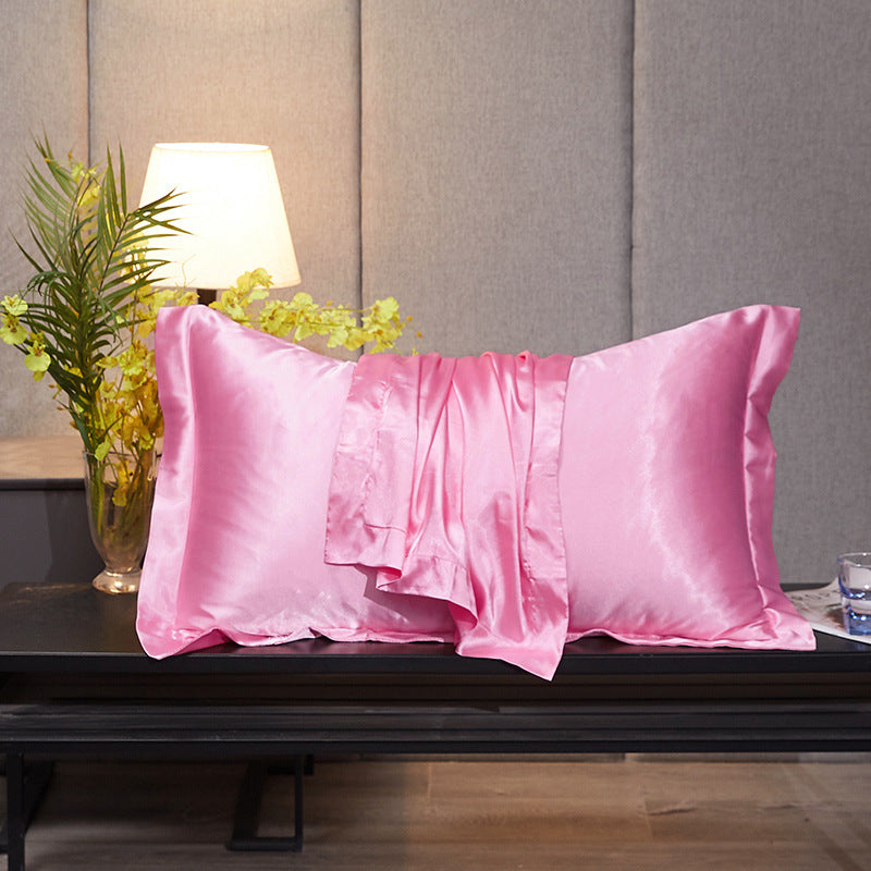 Imitation Silk Pillowcase Ice Silk Bedding Pillow Towel