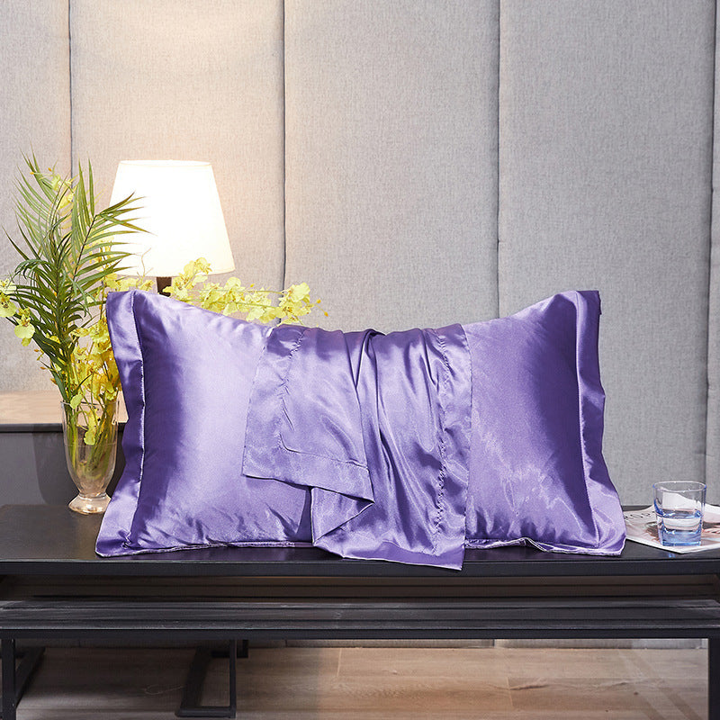 Imitation Silk Pillowcase Ice Silk Bedding Pillow Towel